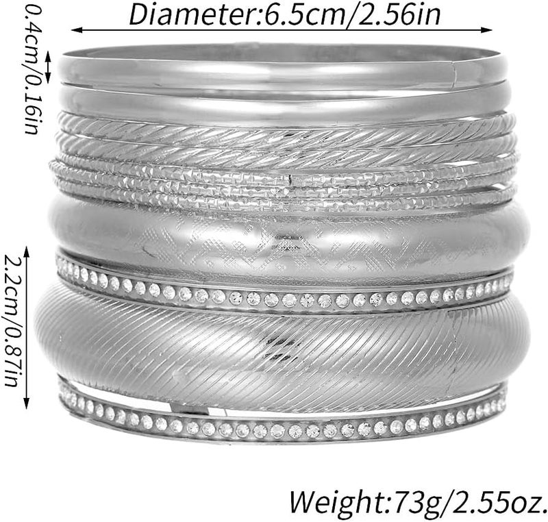 RINTOLER Store 16Pcs Gold Bangle Bracelets for Women - Multi Layer Stackable Textured Bracelets Boho Jewelrys Set. - Image 5